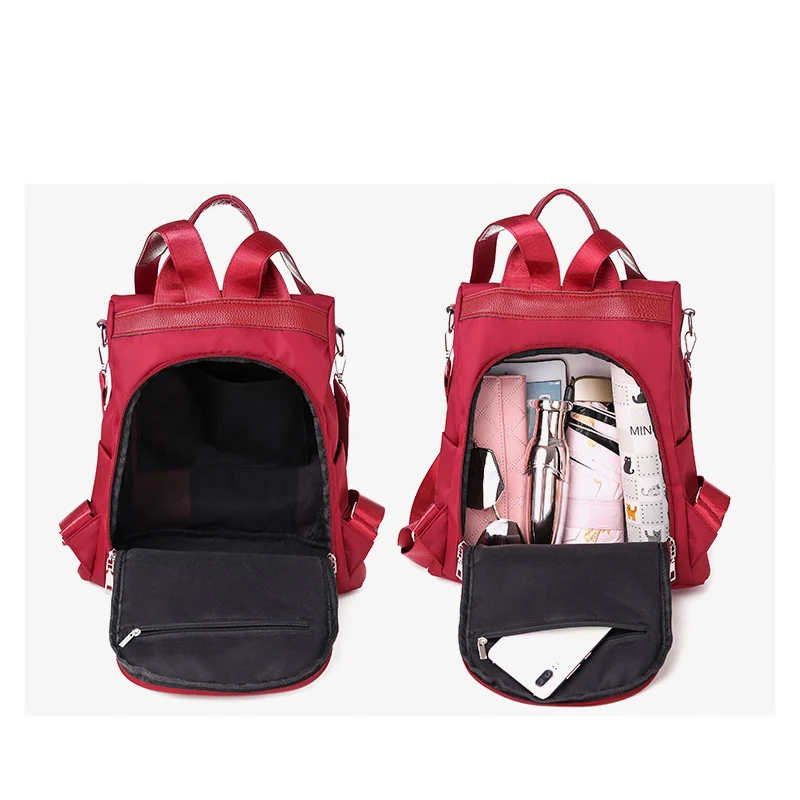 WEIXIER/модные рюкзаки для женщин водонепроницаемый красный рюкзак из ткани Оксфорд
