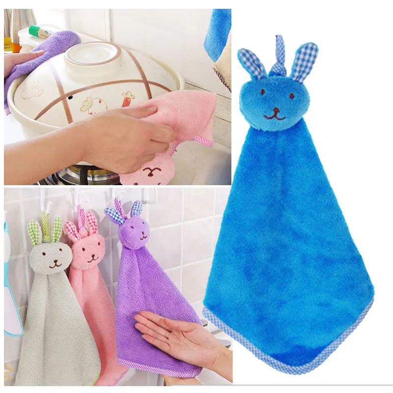 Кухонное полотенце из микрофибры с кроликом Чистящая салфетка для дома кухни