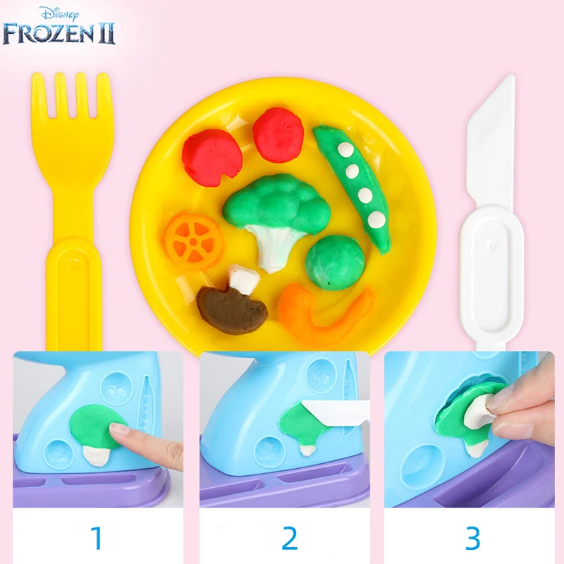 

Genuine Disney Frozen Safety Clay Noodle Maker Toy Children's Hands-on DIY Girl Puzzle Kitchen
