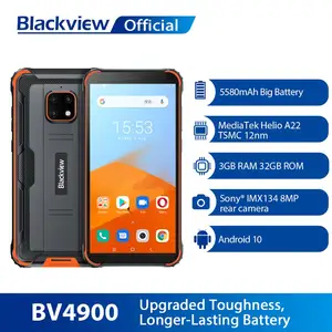 blackview bv4900 rugged smartphone android 10 waterproof phone 3gb32gb ip68 mobile phone 5580mah 5 7 inch nfc cellphone free global shipping