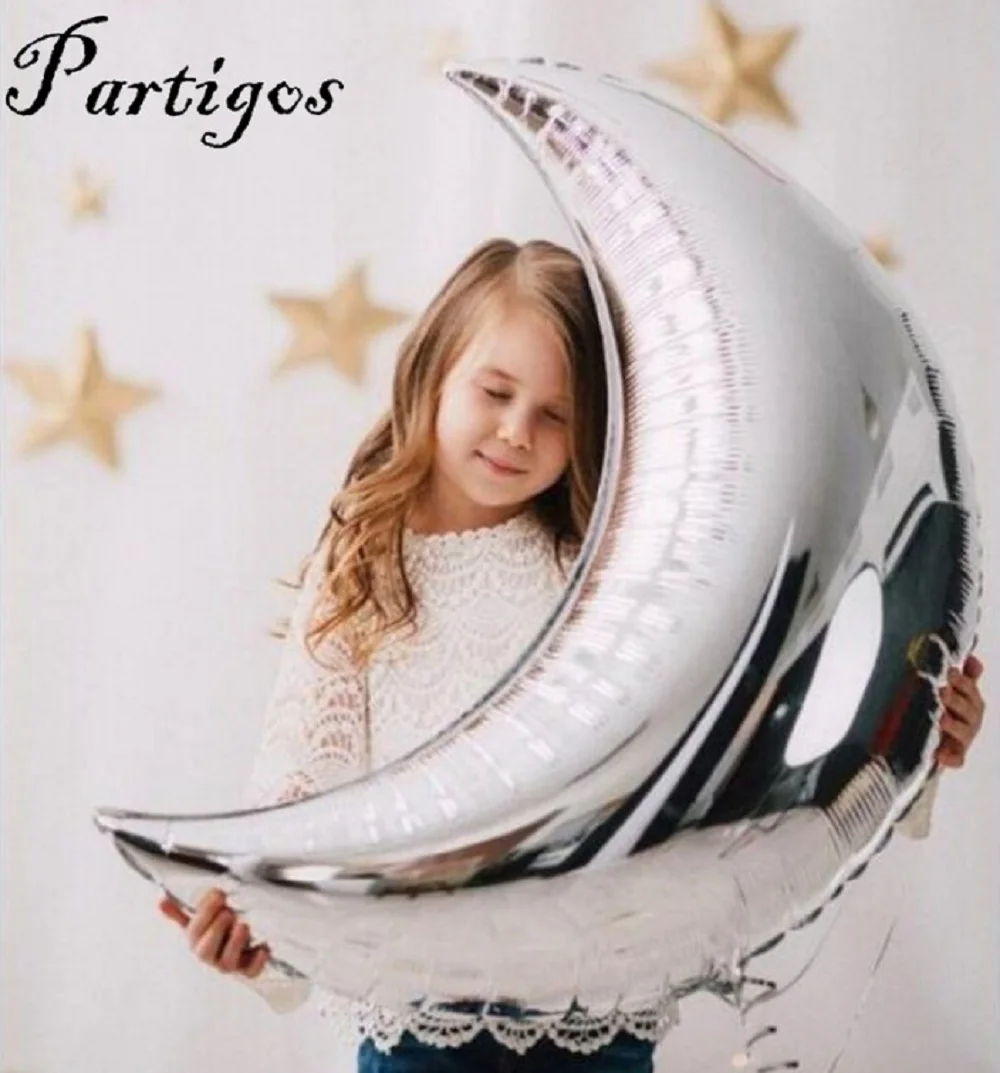 

1pcs/lot 30inch large moon foil helium balloons Classic Toys kids birthday party wedding decoration supplies big moon balloons