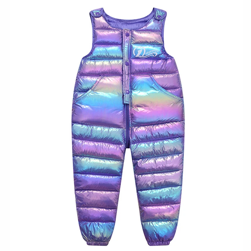 

Children Jumpsuits Down Cotton Overalls New Autumn Winter Fashion Casual Solid Baby for Girls Kids Boys Overall Trousers Pants