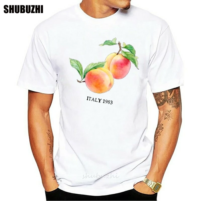 

Kuakuayu Hjn 80s Retro Style Peach Italy 1983 T-Shirt Personalized Cute Aesthetic Camisa Tee Call Me By Your Name Movie Shirt