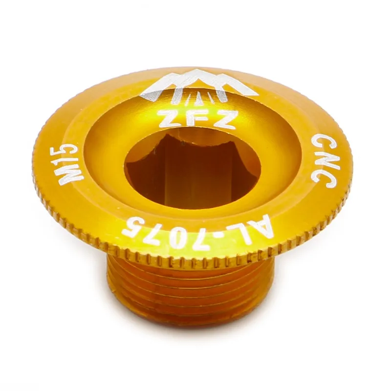 Gold Mountain Bike Crankset Crank Cover Screw Aluminum Axis Fixing Bolt MTB Accessory - Color: Gold