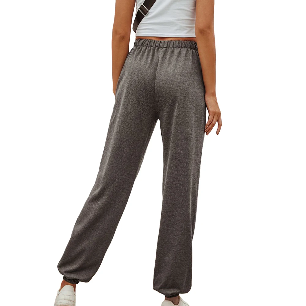 

Womens Casual Joggers Trousers Regular Tracksuit Bottoms Elastic High Waist Gym Jogging Loose Pants Patchwork Ladies Sweatpants