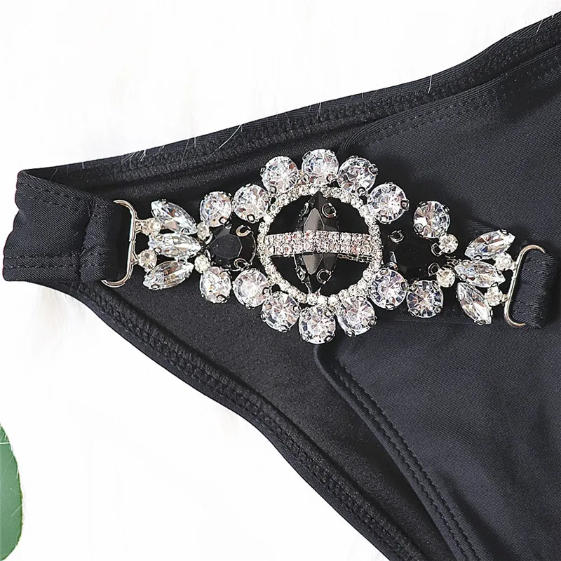 

In-X Sexy diamond bikinis 2020 woman bathers Push up swimsuit women Shiny Rhinestone swimwear women swimming bathing suit new