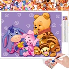 Алмазная картина с изображением Винни-Пуха, 5D, квадратные Стразы