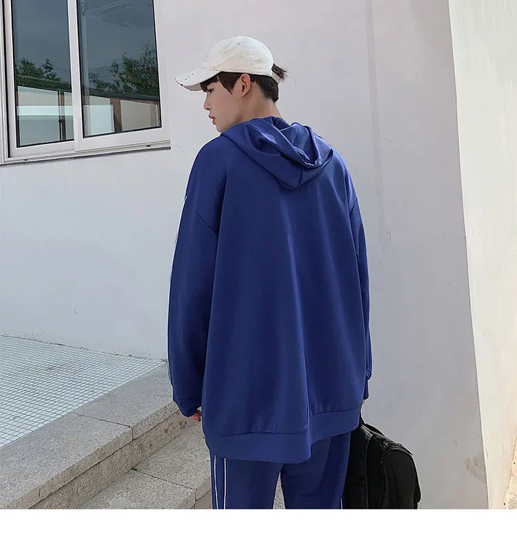 LAPPSTER Tracksuit мужской спортивный костюм осень мужские модные брюки комплект из двух предметов Мужской боковой полосатый Бомбер куртка пальто