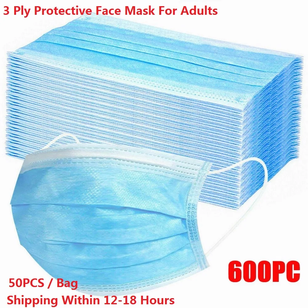 

5/600pcs Disposable Medical Surgical Mask 3 ply Breathable face mouth mask Medical Masks Masques Filter face mask mascarilla