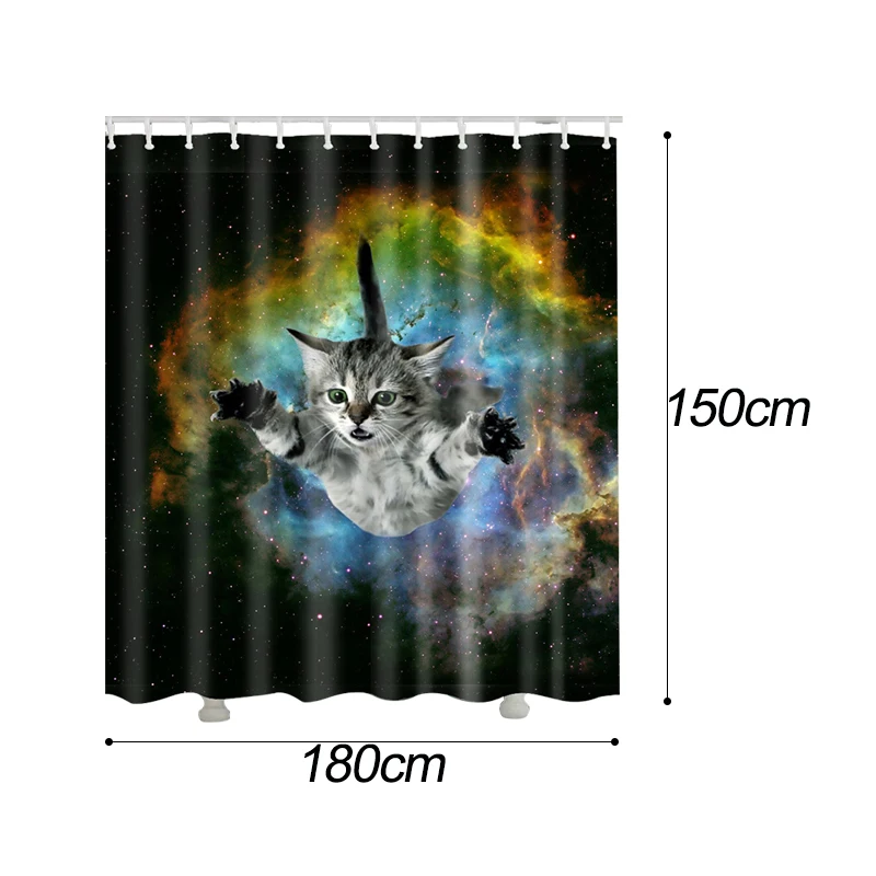 Занавеска для ванной комнаты с 3d изображением мультяшного кота занавеска душа