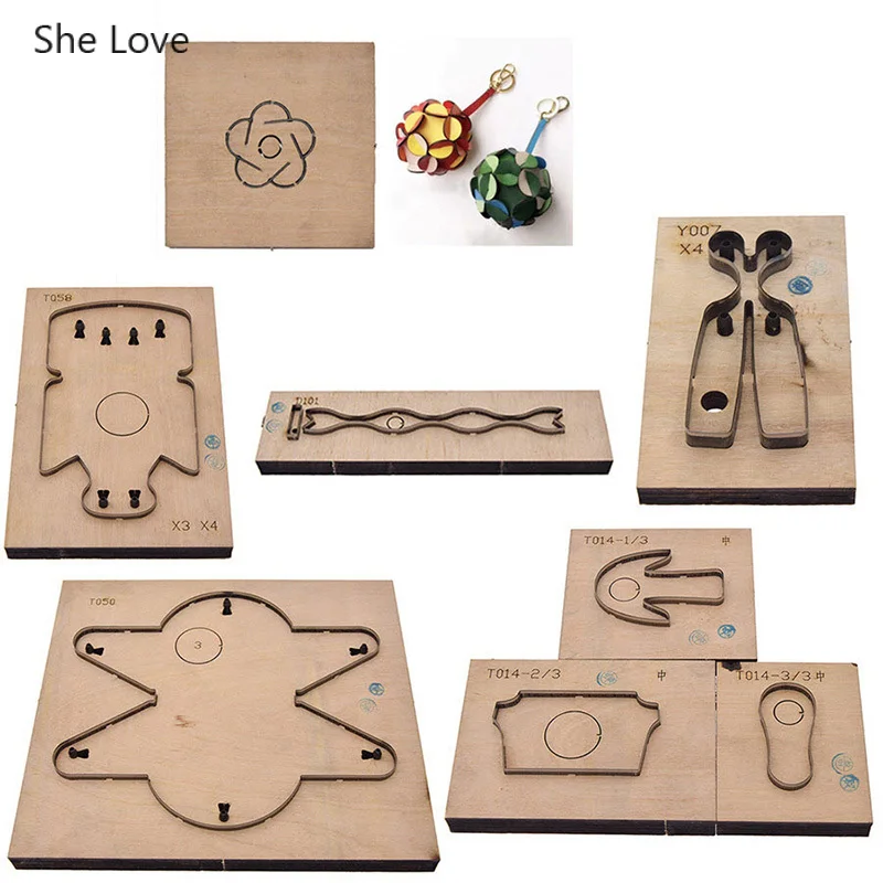 Цветок цветок банты брелок в форме металла кожаные режущие штампы формы