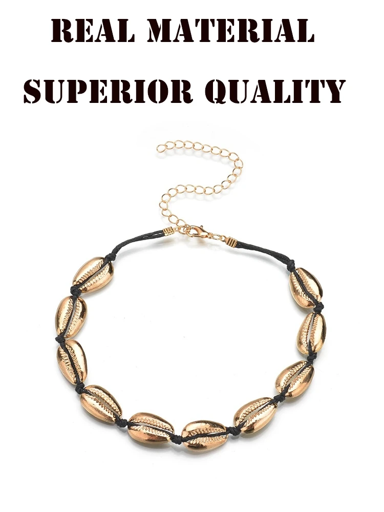 Ожерелье с раковинами чокер для женщин белый Конч девочек винтажный