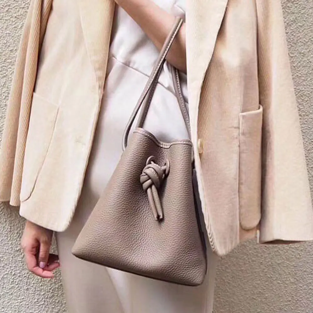 

Leather women bags casual wild Bucket bag fashion simple lady Bags