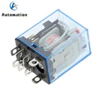 Электронное микро электромагнитное светодиодный ле LY2NJ HH62P, светодиодная лампа общего назначения, 10 А, 8 контактов, катушка DPDT, 12 В, 24 В, 220 В переменного тока, 1 шт.