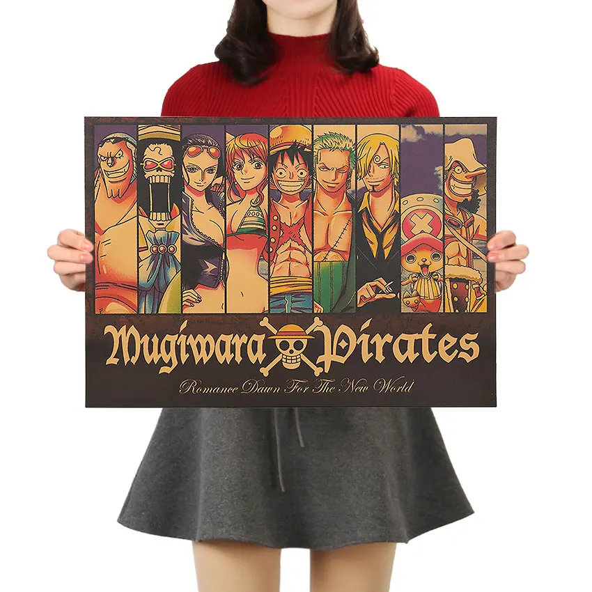 Галстук Классический мультфильм японское аниме винтажные крафт бумага плакат