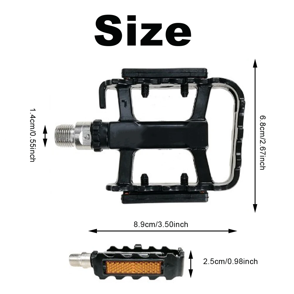 

1 Pair Aluminum Alloy Cycling Bicycle Reflective Pedal Mountain Bike MTB Pedals