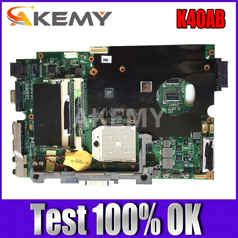 Akemy K40AB материнская плата для ноутбука For Asus K40AD K40AF K50AB K50AD K50AF K40IJ K5IJ K40 K50 тестовая