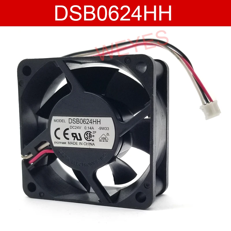 Подлинная новый для 6025 24V 0.14A DSB0624HH 3 провода Вентилятор охлаждения|Кулеры и