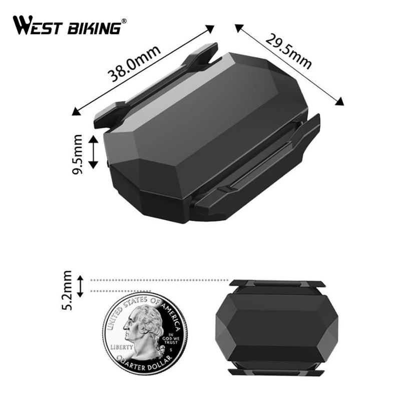 Беспроводное устройство измерения скорости велосипеда Bluetooth + двойной датчик