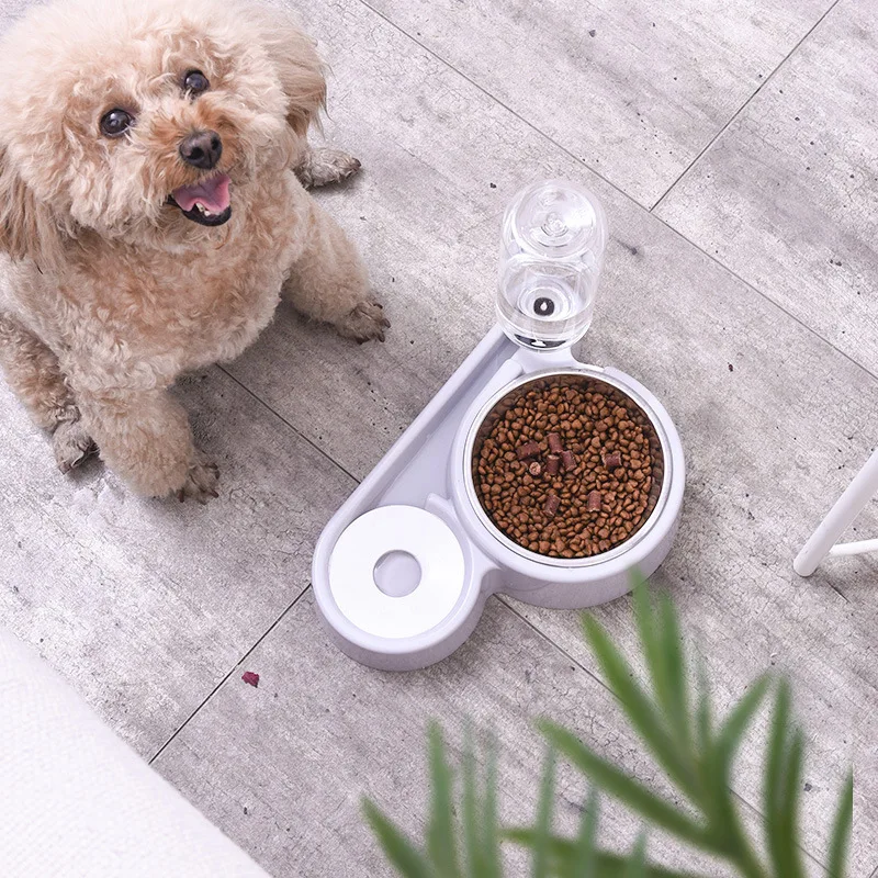 

Pet Cat Bowls Multi-Functional Feeder Water Dispenser Automatic Feeding Dog Food Bowls For Cats Puppy Drinking Bottle For Dogs