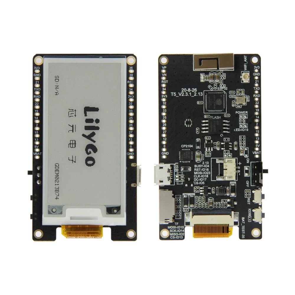 LILYGO®TTGO T5 V2.3.1 _ 2 13 дюймовый экран электронной бумаги новый чип драйвера|Печатные