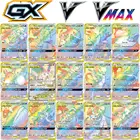 50-200 шт. оригинальных карт Pokemon французская версия 54 в Макс 34 в 12 энергия Pokemon Card с командой 200 г x 150 в VMAX 20 EX 20MEGA
