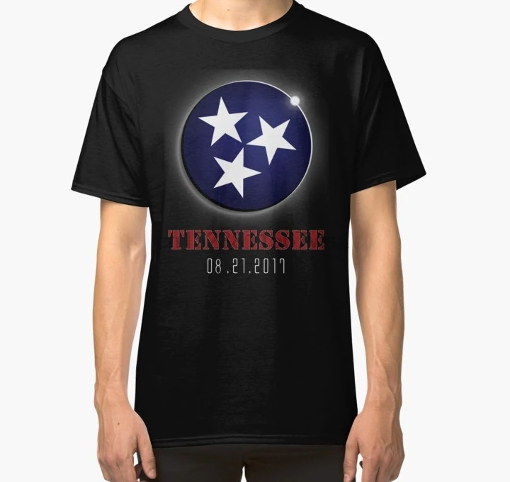 Мужская футболка Tote Solar Eclipse 21 августа 2017 Tennessee Классическая с принтом