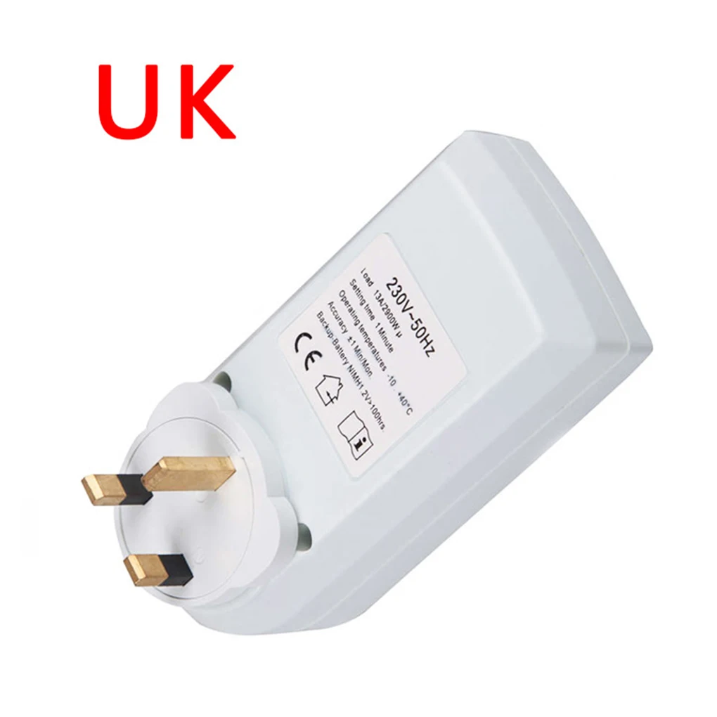 

Timer Switch Digital Socket UK Plug Load Capacity Electronic Timing Sockets