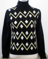 100 cashmere sweater women argyle turtleneck winter warm pullover black high quality broken size stock clearance big sale