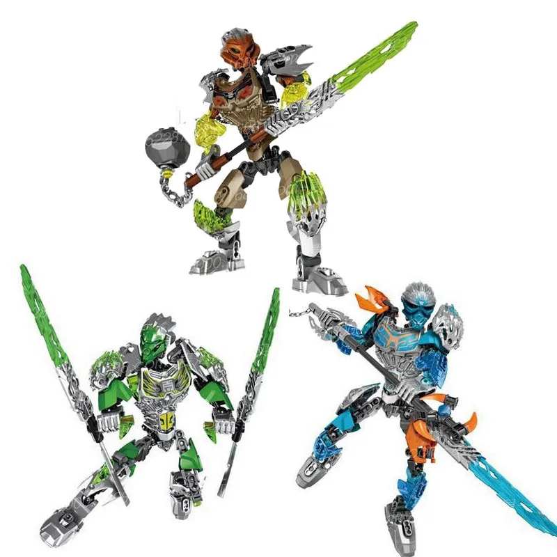 Лепинс Bionicle маска светильник Lewa джунгли Хранитель рощи строительный блок