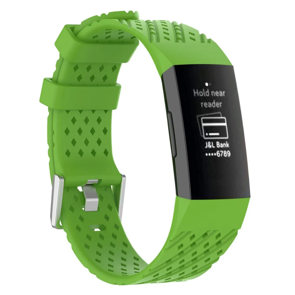 Браслет ремешок для fitbit модный спортивный дышащий силиконовый браслет ремешок для Fitbit Charge 3 Прямая поставка