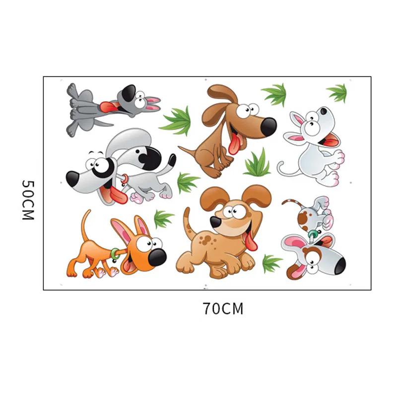 

Cartoon Dogs Paw Wall Decals for Kids Rooms Car Door Home Decor Pvc Animal Wall Stickers Diy Poster Mural Art Decorations