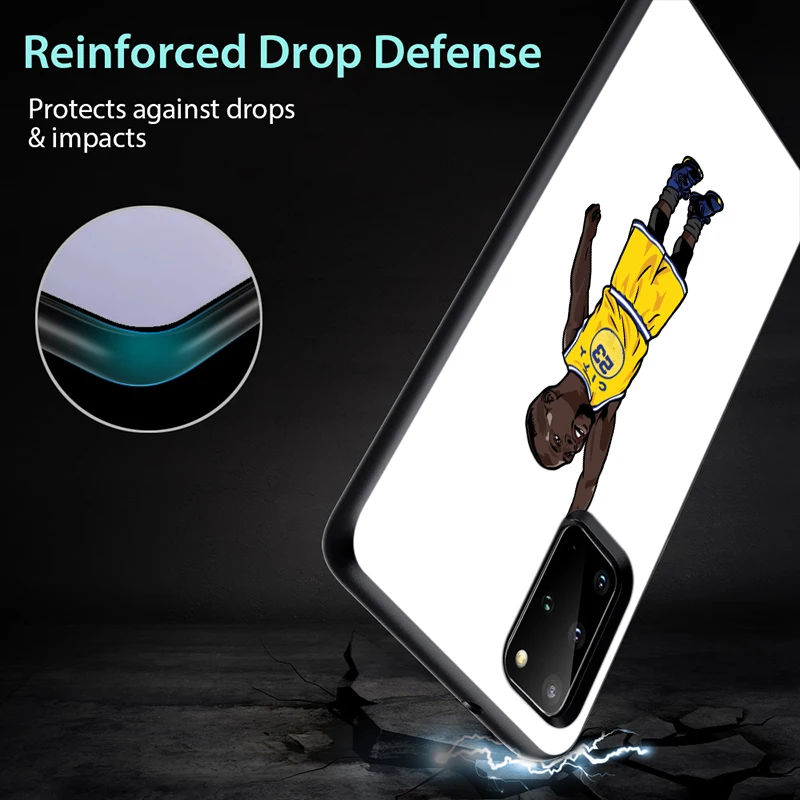

Basketball cartoon character for Samsung Galaxy S21 S20 FE Ultra S10 S10e S9 S8 S7 S6 Plus Lite Edge Black Phone Case