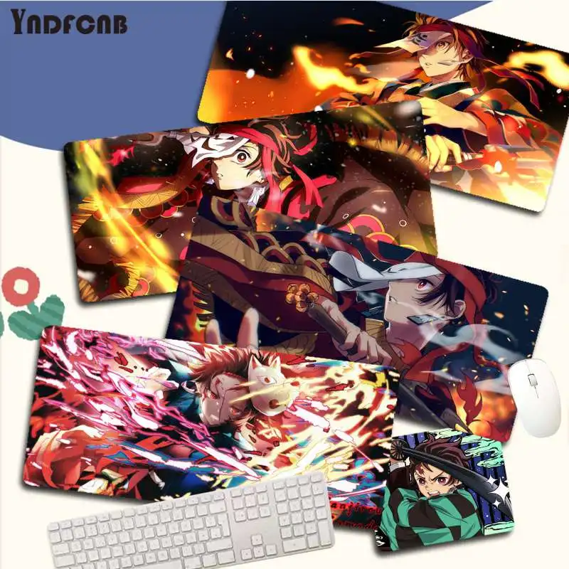 

YNDFCNB Demon Slayer Kamado Tanjirou large gaming mousepad L XL XXL gamer mouse pad Size for mouse pad Keyboard Deak Mat for LOL