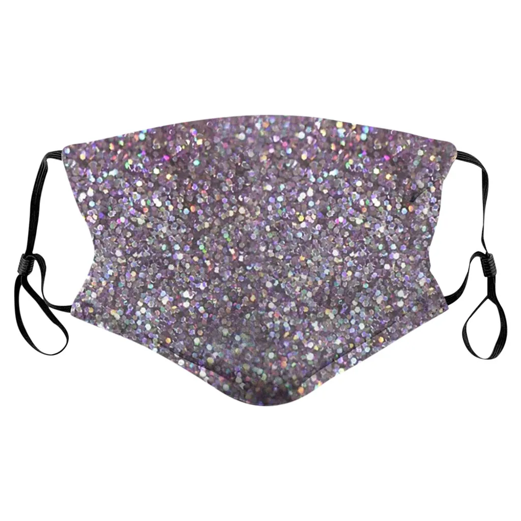 

Sequin Print Dustproof Windproof Anti-spitting Mouth Mask Mouth-muffle Reusable Mascarillas Face Mask For Women Men Women Men