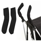 2 шт.компл. мягкий черный чехол для ручек детской коляски, защитный чехол для коляски, аксессуары для ручек