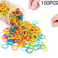 new 100pcslot hair bands girl candy color elastic rubber band hair band child baby headband scrunchie hair accessories for hair