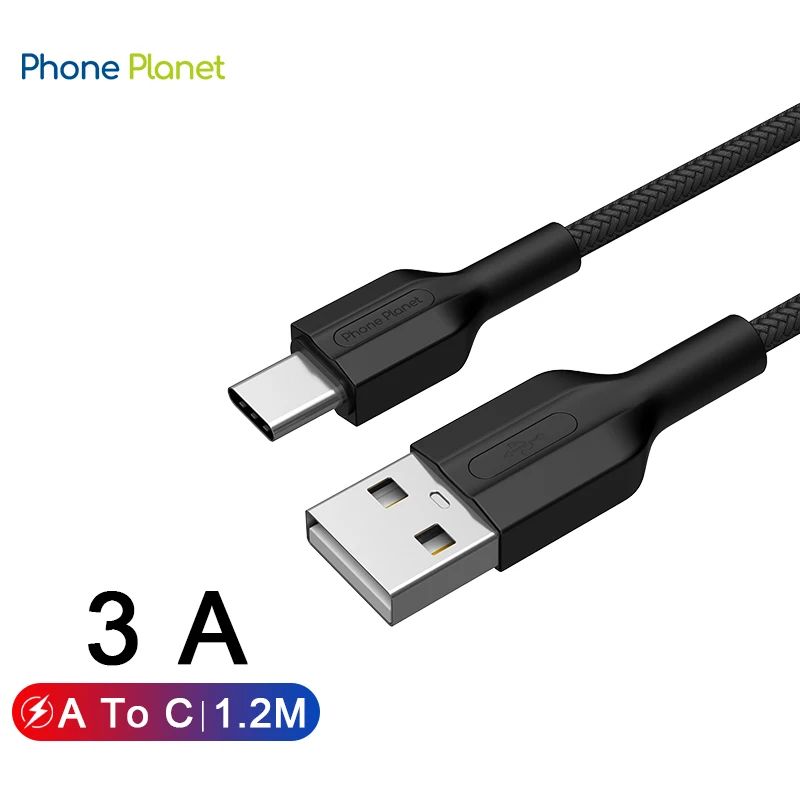

Phone Planet USB Type C Cable 2m For Huawei P40 Pro Mate 30 Xiaomi Samsung Fast Charging Mobile Phone Data Charger Cord Type-C