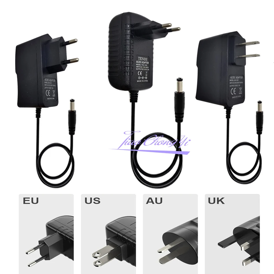 AC110-240V для DC12V 1A 2A Универсальный Мощность адаптер питания Зарядное устройство