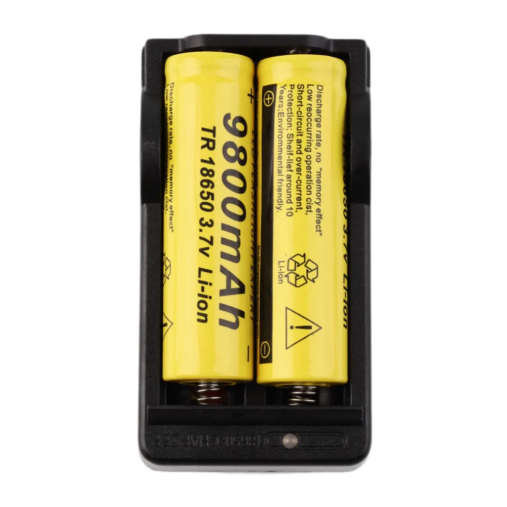 4 Pcs 18650 Battery 9800mAh 3.7V Rechargeable Li-ion With Charger For Led Flashlight Batery Litio Cell | Обустройство дома