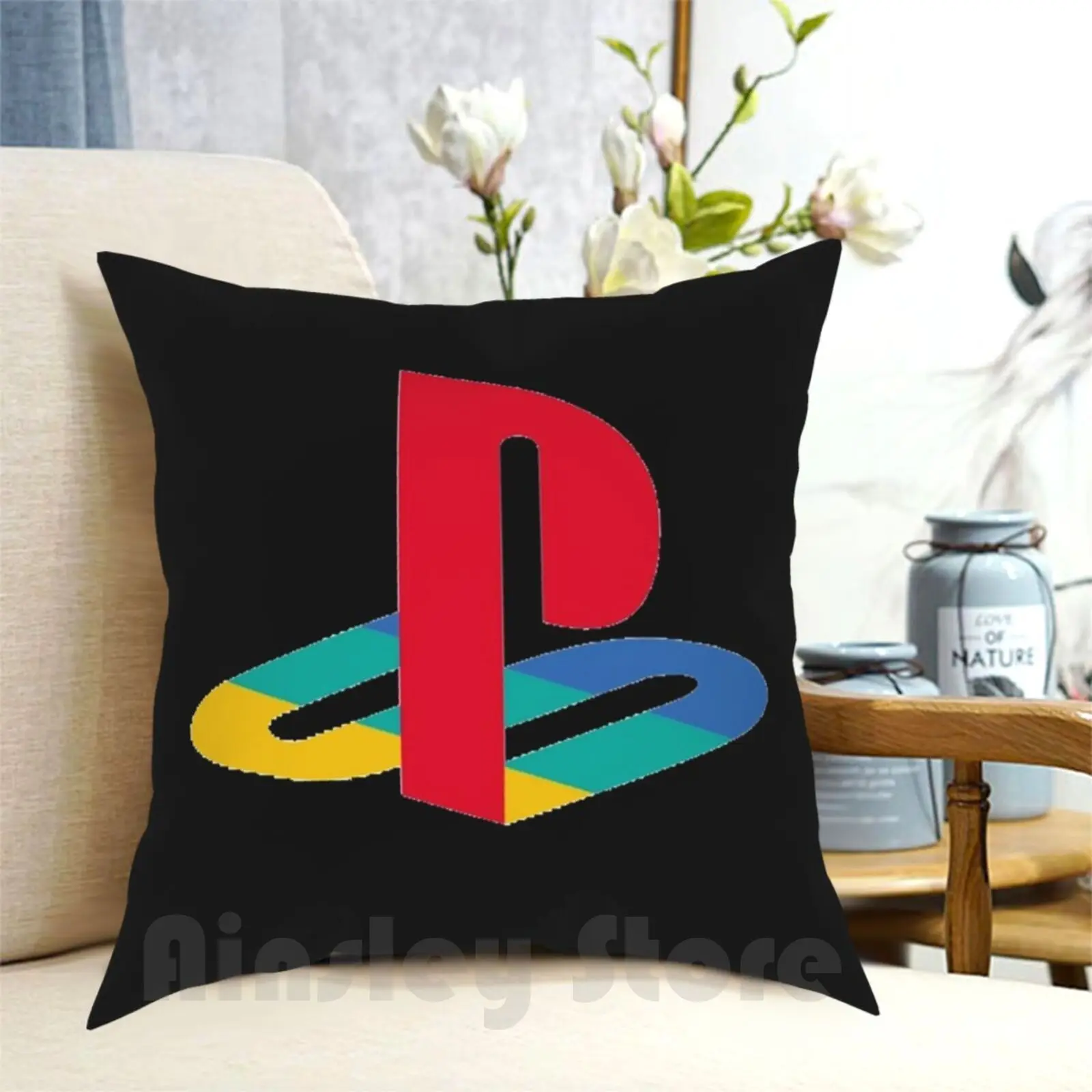 

Playstation Logo Pillow Case Printed Home Soft Throw Pillow Ps4 Playstation Ps5 Ps Psp Ps3 Ps2 Ps1 Console Xbox