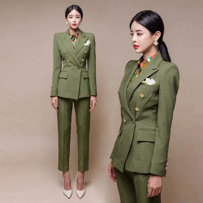 

Professional suit women autumn/winter 2021 new Korean style z western style British style suit jacket fashion 2 piece set women