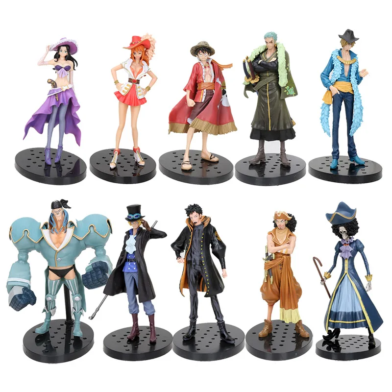 

Nami Luffy Sanji Zoro Usopp Franky Brook Sabo Grandline Lady 15th Anniversary PVC Action Figure Model Toy