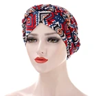 Новейшие тюрбаны для женщин, плетеные головные уборы, турецкий хиджаб, Исламская одежда, головные уборы, Африканский Печатный плиссированный головной убор