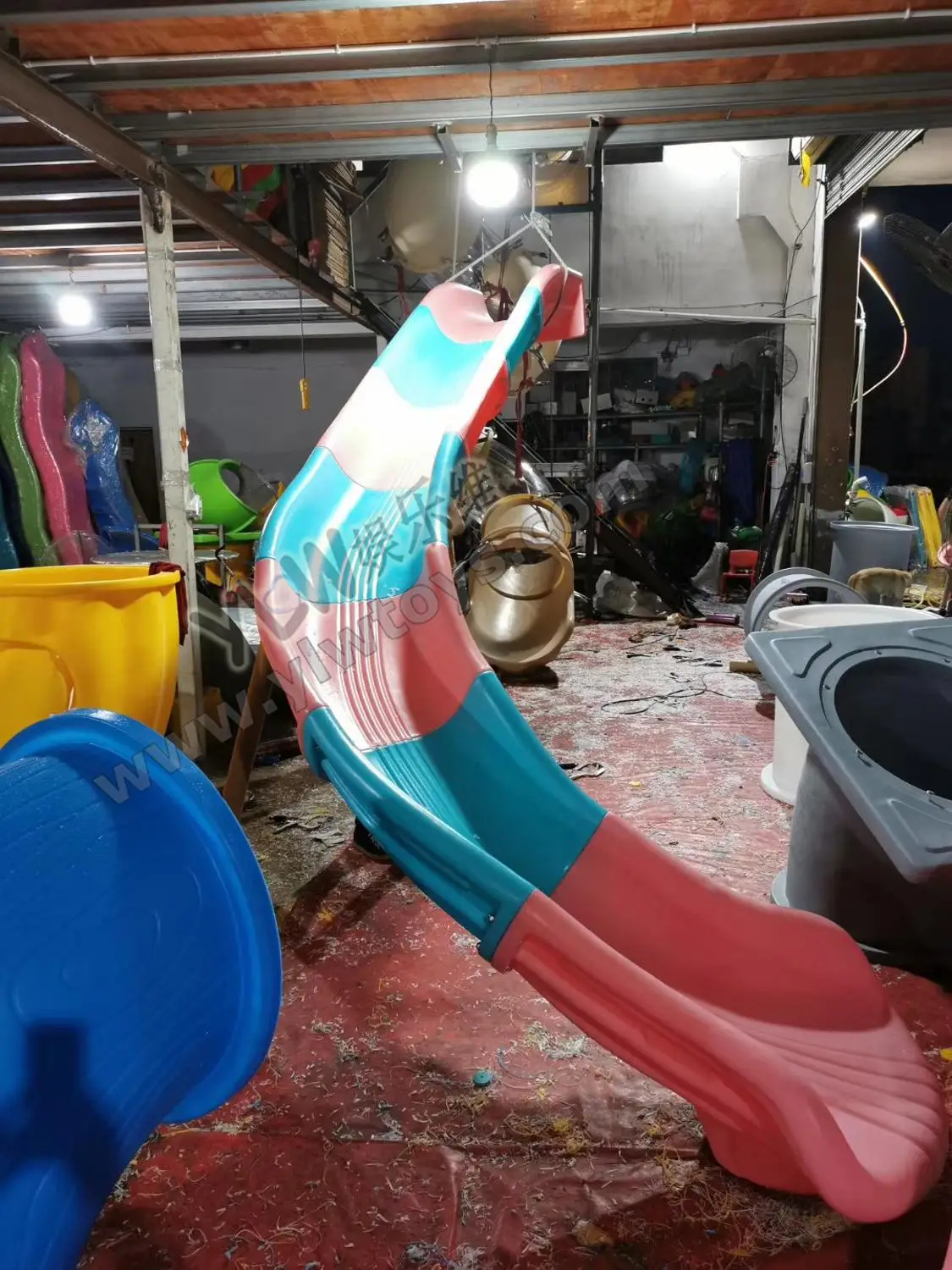 Комбинированная пластиковая горка для игровой площадки|Детская площадка| |