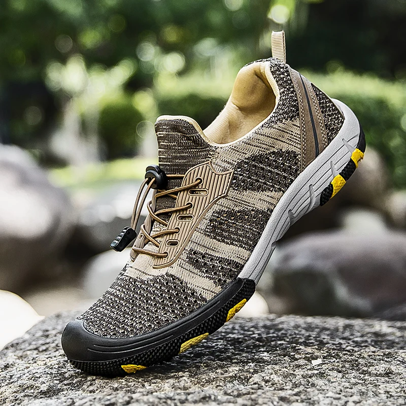 Кроссовки мужские для пляжа и пешего туризма дышащие быстросохнущие Сникерсы