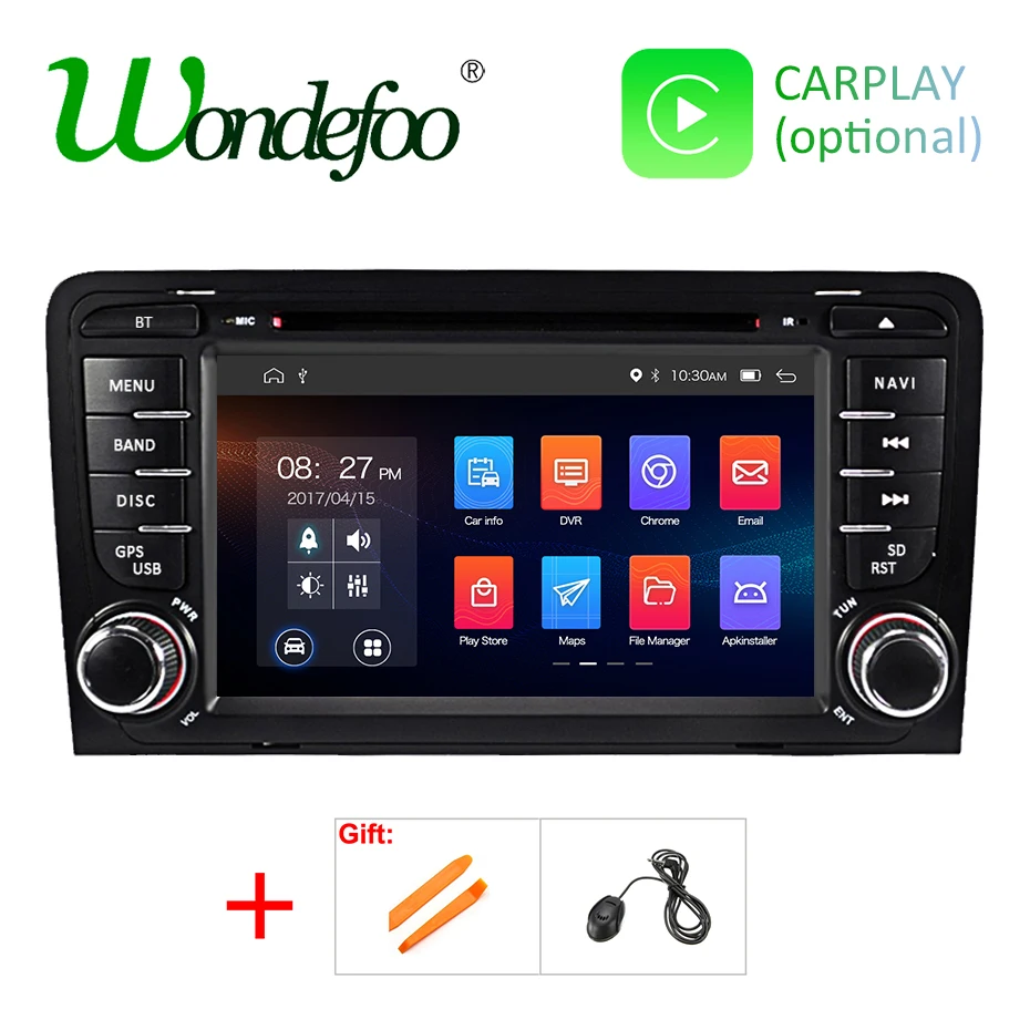 Ips экран 64G Android 9,0 2 din Автомобильный мультимедийный плеер для Audi A3 S3 gps Радио Стерео навигация аудио магнитофон BT 4,0 USB