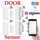 Датчик двери tuya Wi-Fi zigbee, датчик для дверей с поддержкой Alexa, Google, с дистанционным управлением через приложение для умного дома, охранная сигнализация, 51 шт.