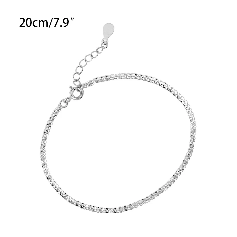 

925 Sterling Silver Bracelet Sparkling Light Luxury Temperament Bracelets for Women Kpop Romantic Jewelry Sets Gift for Friends
