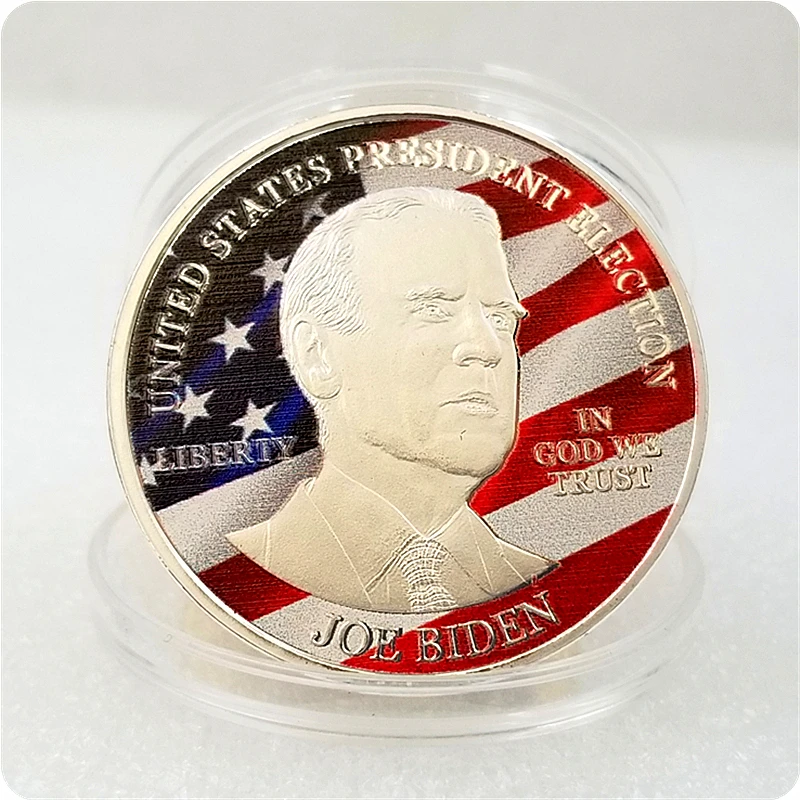 Новинка 2020 сувенирные монеты Джо биден с изображением президента коллекционные